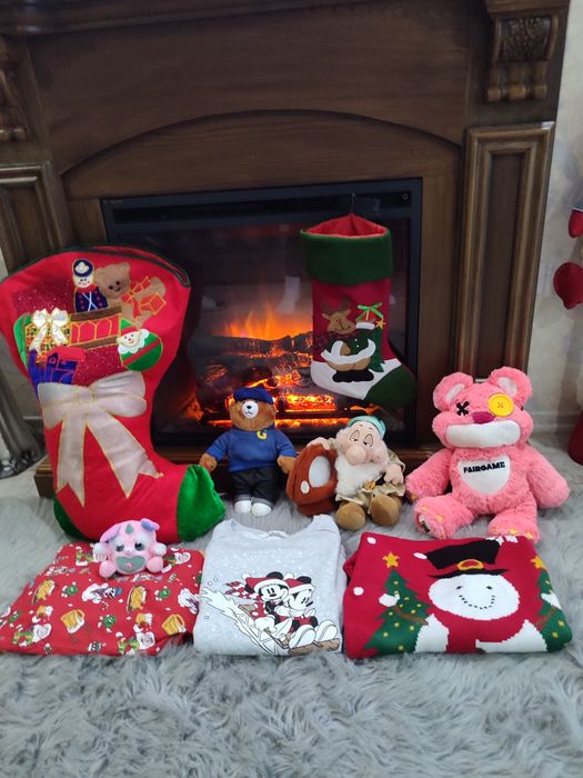 Плед,новогодние сапожки,кофты