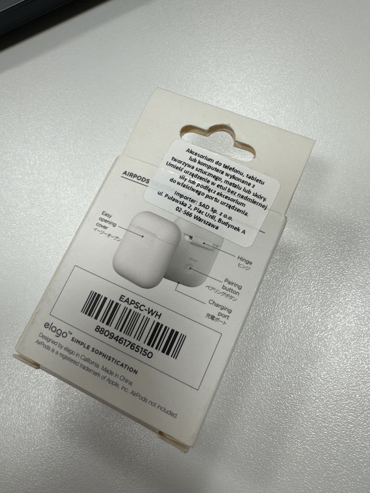 Nowy pokrowiec case silikonowy elago Airpods 1 i 2 gen