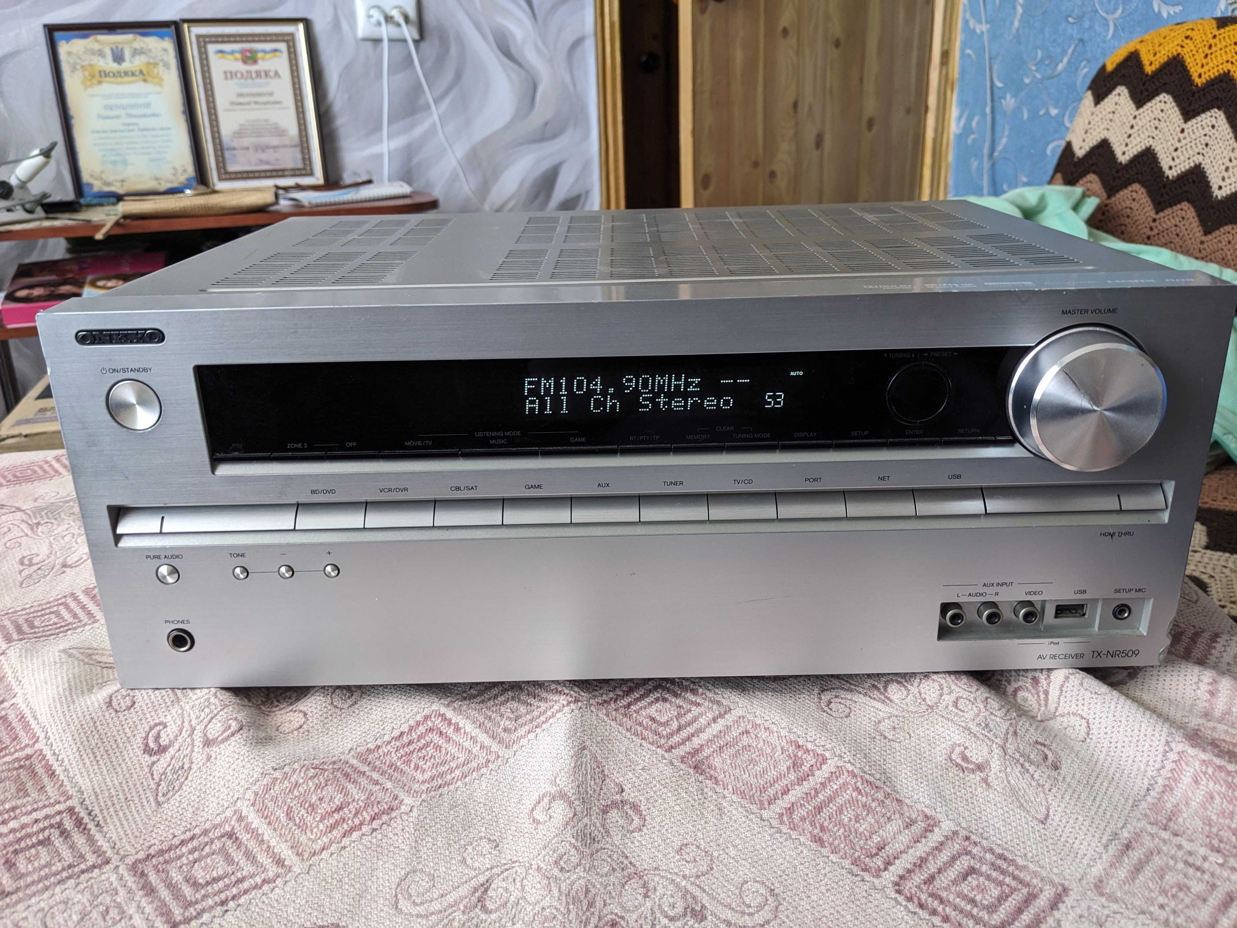 AV-ресивер Onkyo TX-NR509, дефект, зник зук!