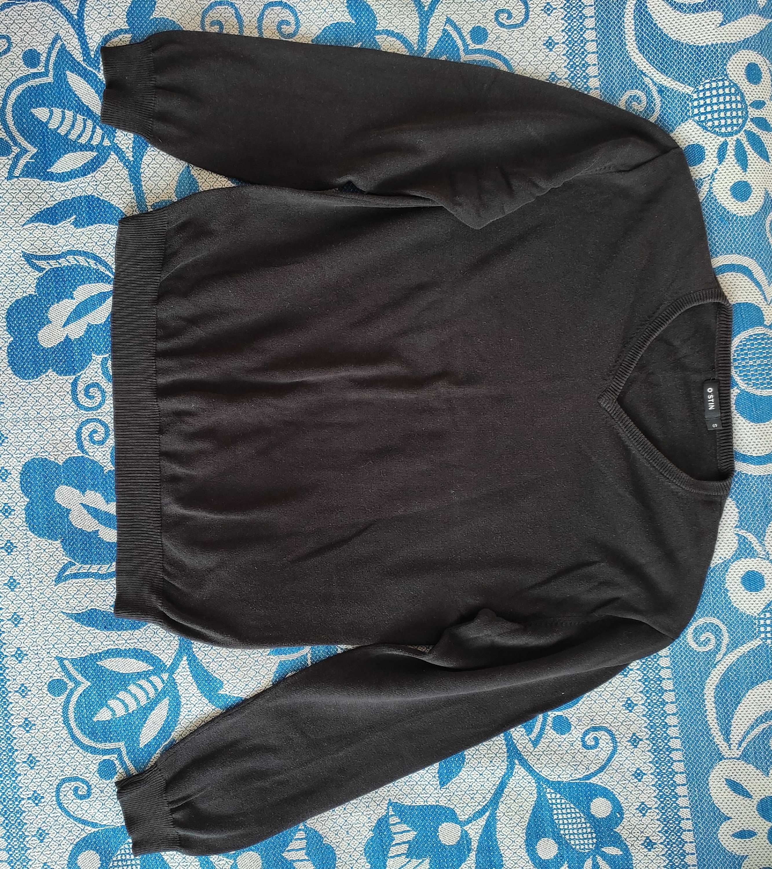 Легкий свитер джемпер черный размер S 48