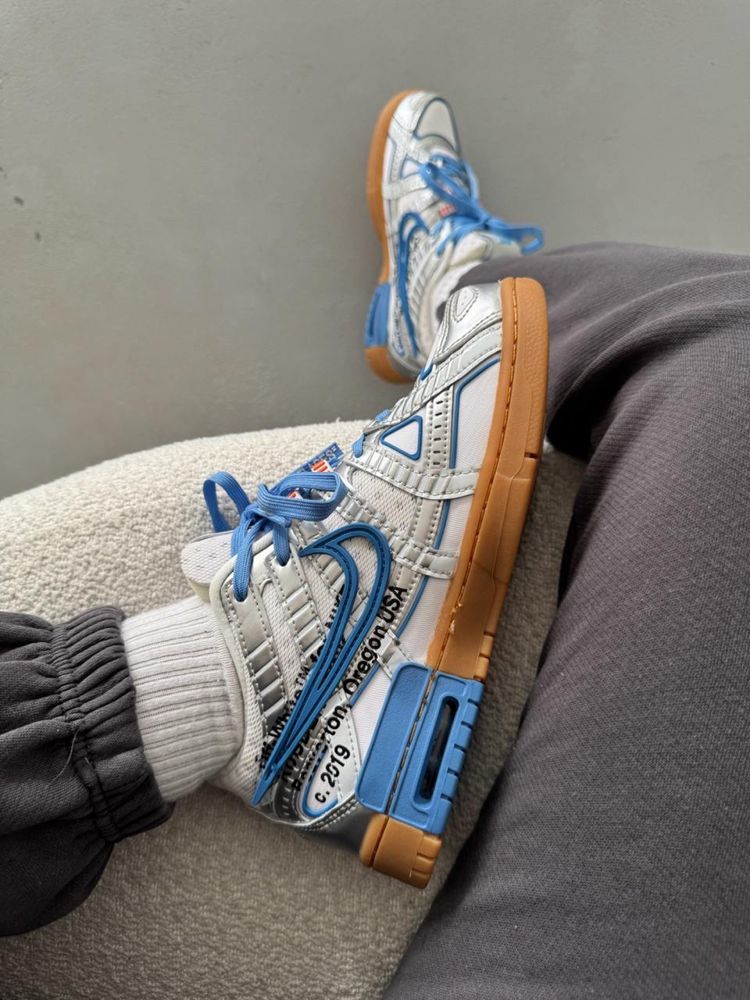 36-45 р кросівки Nike OFF-White x Rubber Dunk Grey/Blue