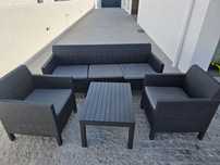 Conjunto de sofá 2 cadeirões e mesa de exterior