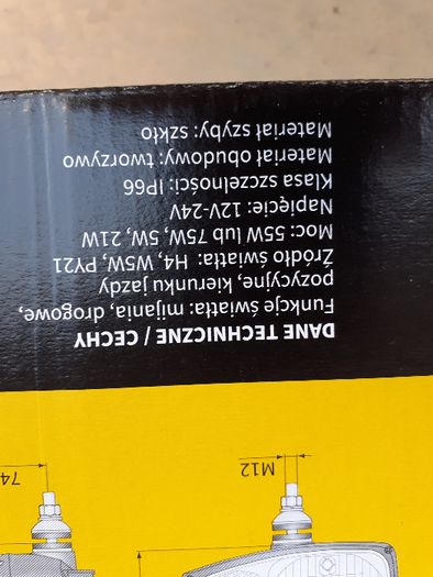 lampa przód przednia kierunkowskaz ładowarka koparka JCB reflektor