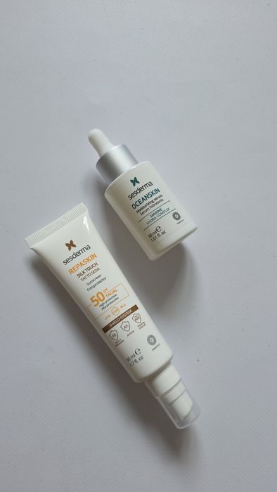 Zestaw sesderma - serum Oceanskin i SPF50 Repaskin Silk Touch