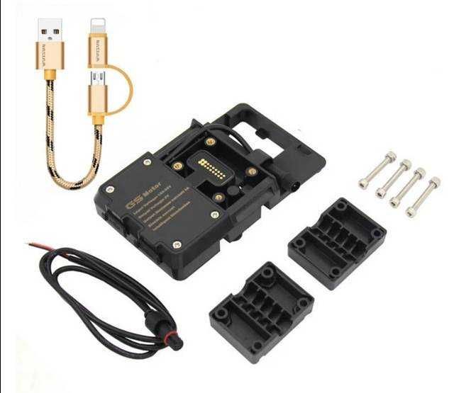 Uchwyt motocyklowy na telefon BMW R1200GS Ładowarka USB