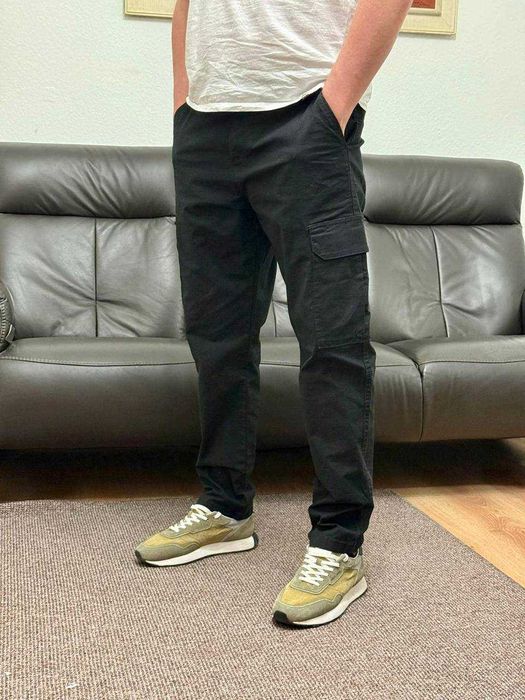 Брюки-карго темно-синие (современный крой)