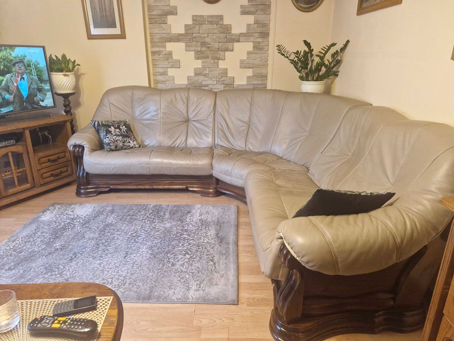 antyki, sofa, tapicerka skóra