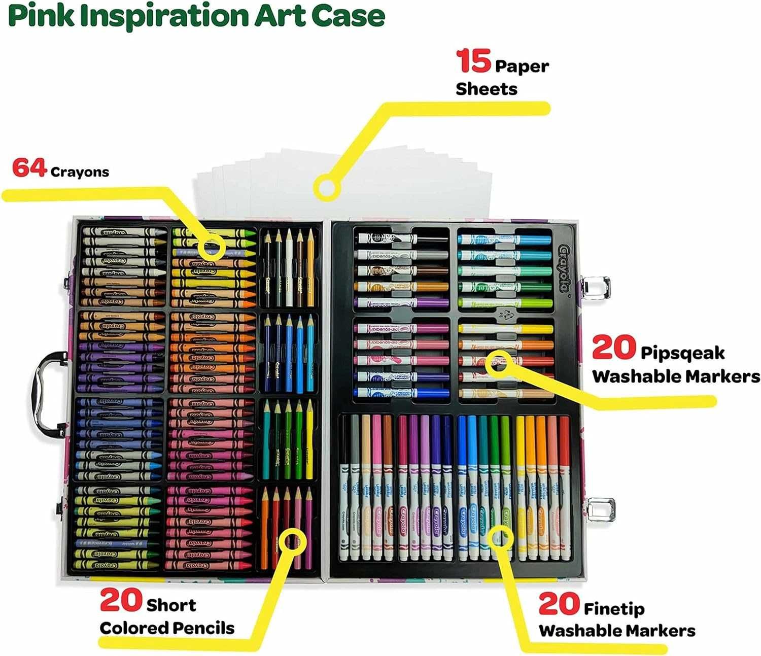 Crayola Inspiration Art Case Pink (140pc) Крайола Набір для малювання