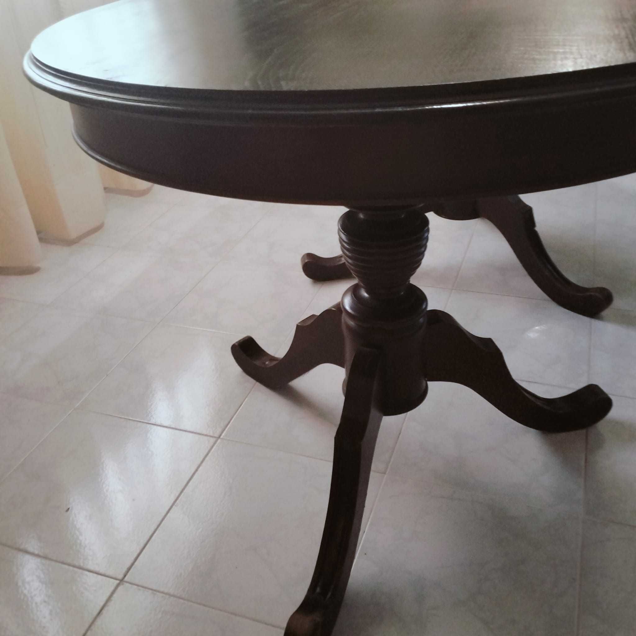 Mesa Sala Jantar Extensível - Mogno