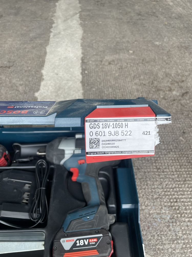 Akumulatorowy klucz udarowy GDS 18V-1050 H BOSCH Professional