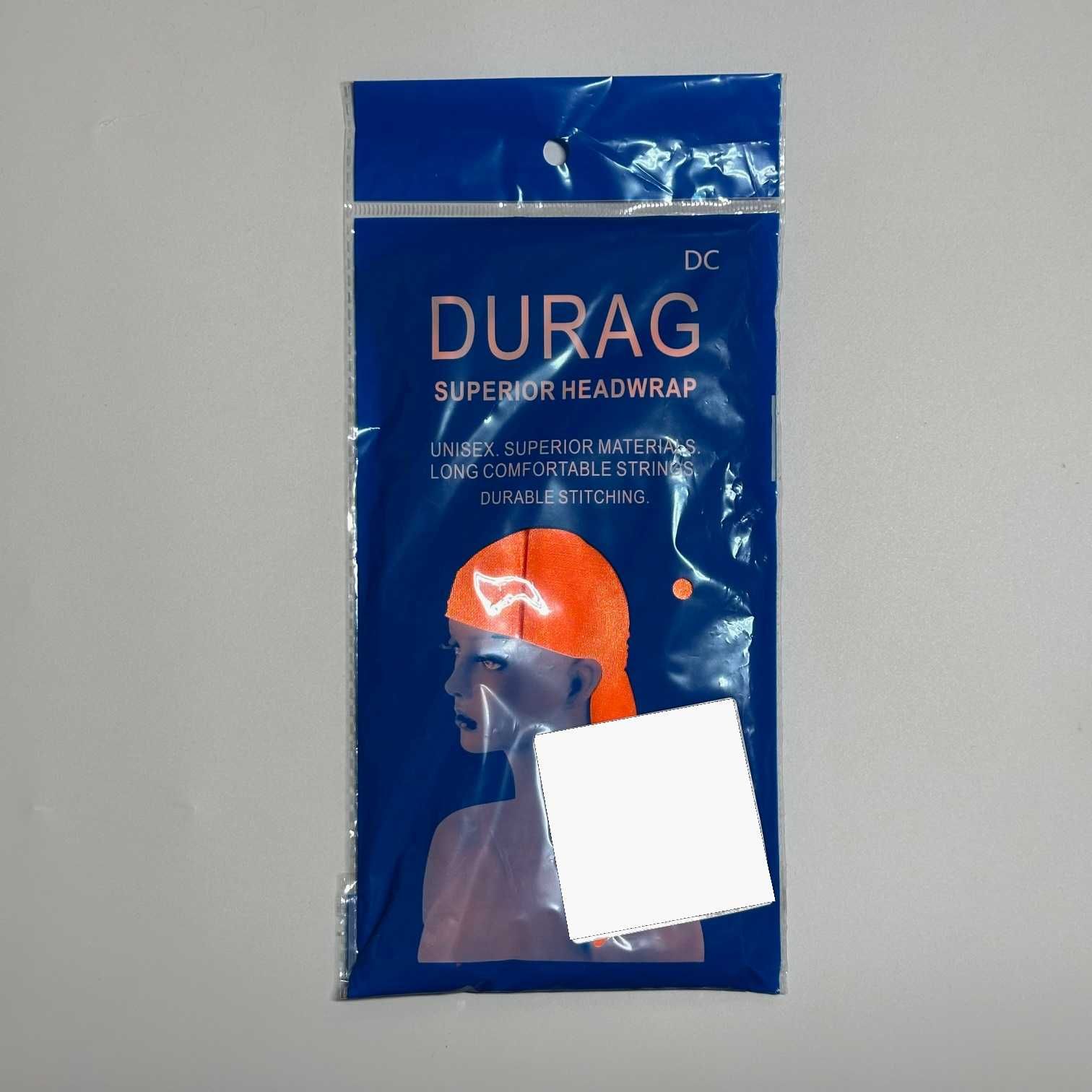 Durag pomarańczowy chusta na głowę nakrycie czapka gangster rap USA