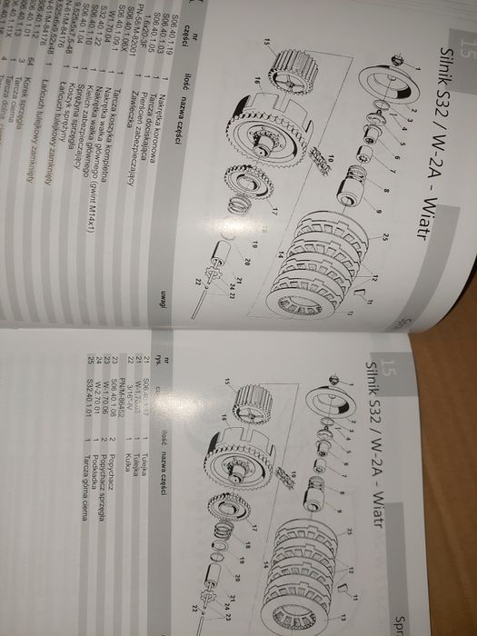 Instrukcja obsługi katalog czesci rama silnik s32 s34 shl m11