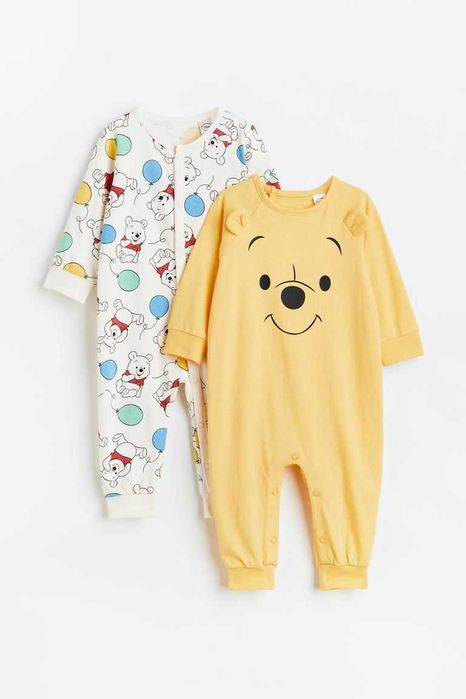 H&M Piżama z nadrukiem 2-pak 68cm 4/6m