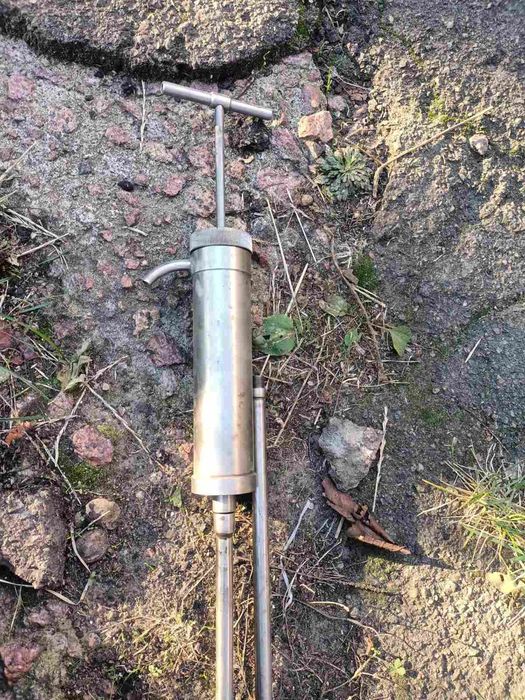 Помпа шприц ручная нержавейка с фильтром