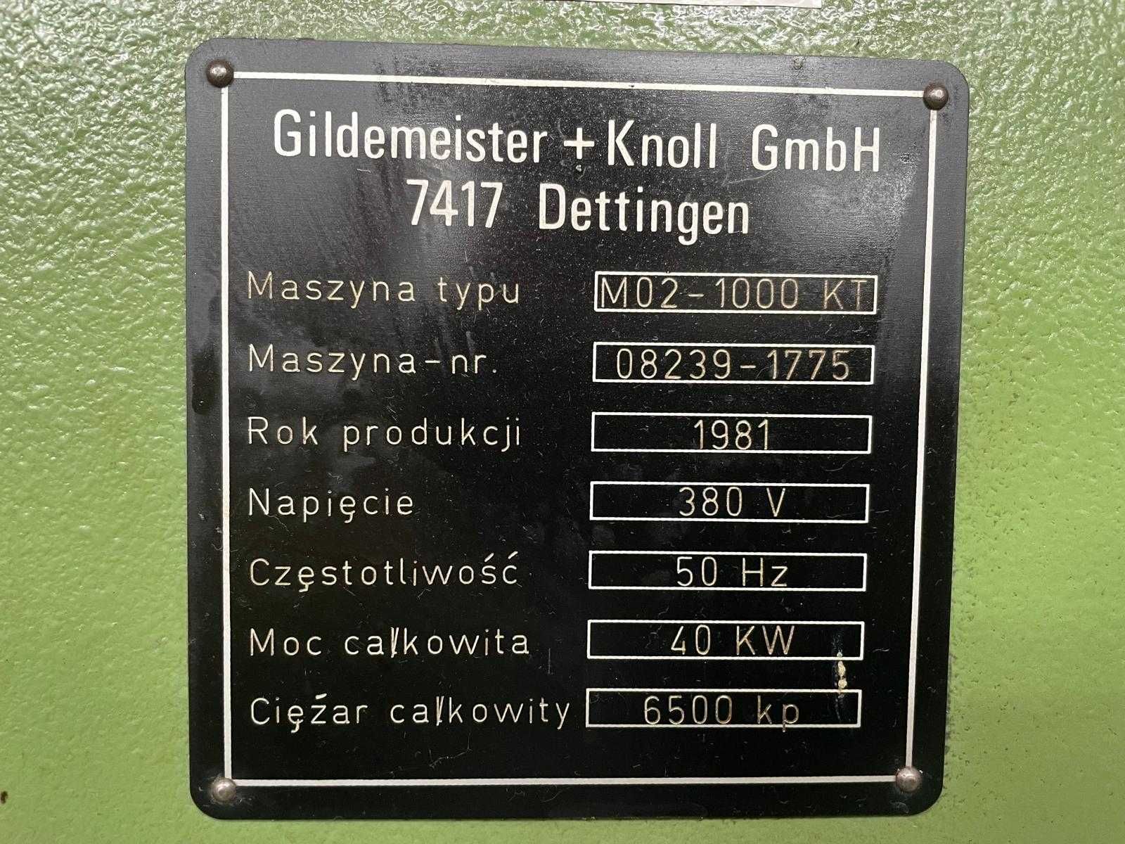 Wiertarka do głębokich otworów Gildemeister & Knoll M02  – 1000 KT