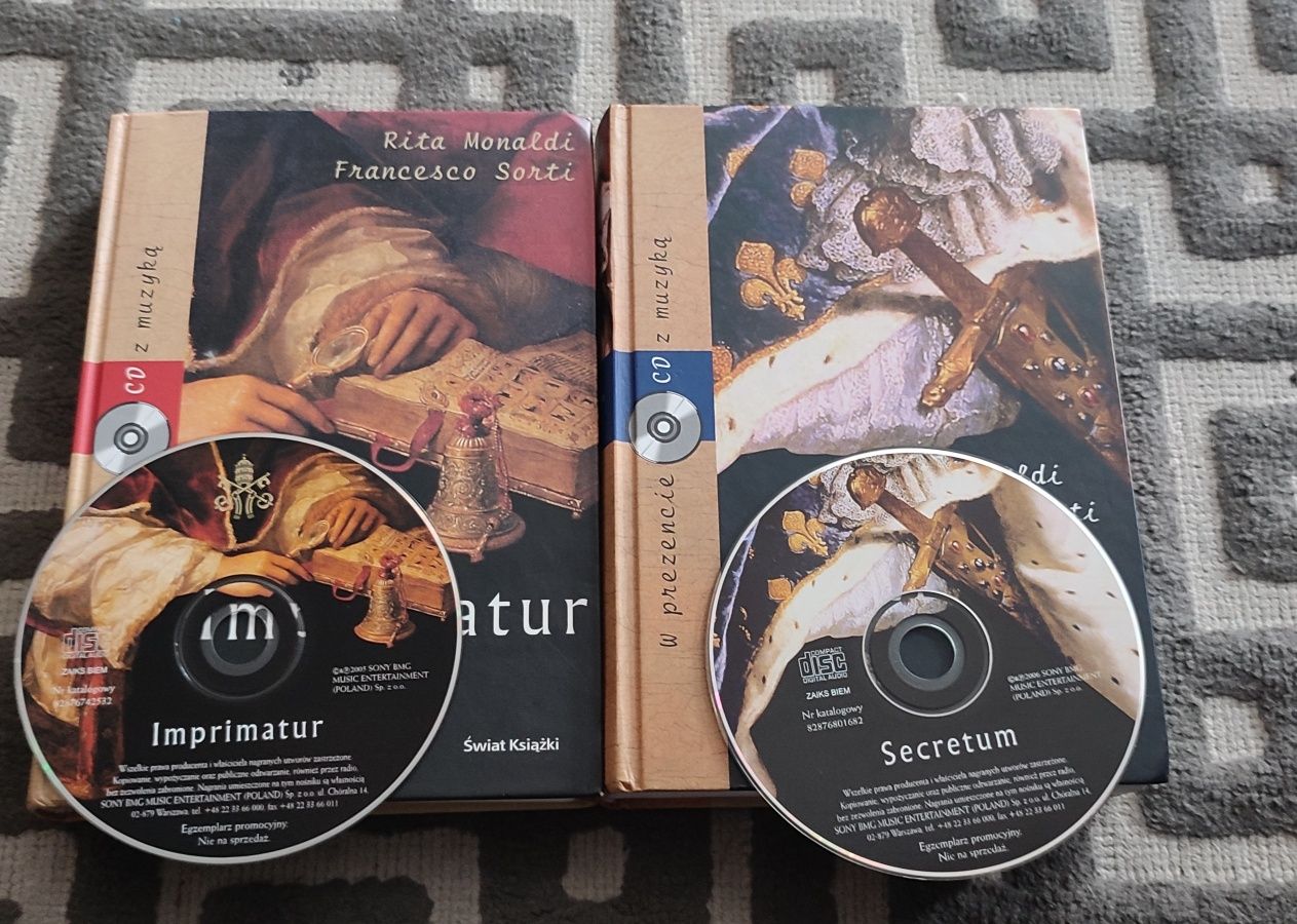 2 szt książki Imprimatur + Secretum z CD