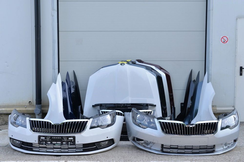 MASKA ZDERZAK GRILL BŁOTNIK LAMPA XENON PAS BELKA SKODA SUPERB II 2012-2015