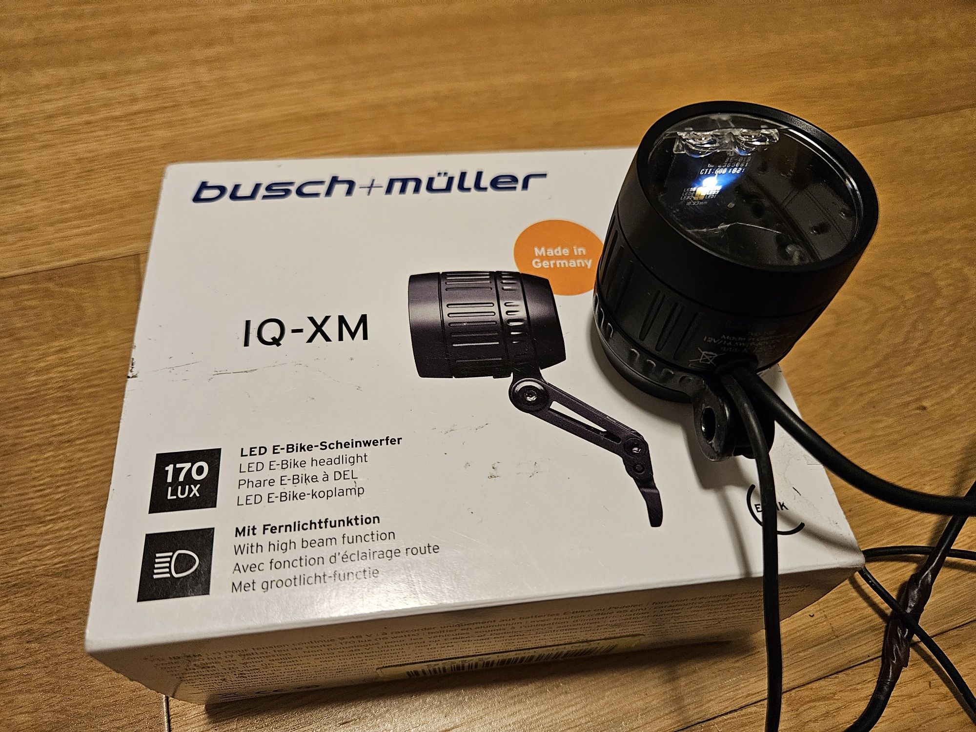 Lampka rowerowa E-bike Busch & Müller IQ-XM  potężne 170 lx światła!