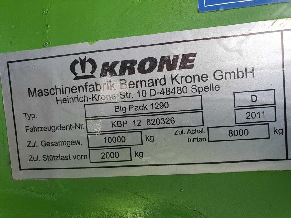 Прес-підбірник Krone Big Pack 1290 HDP VC 2011