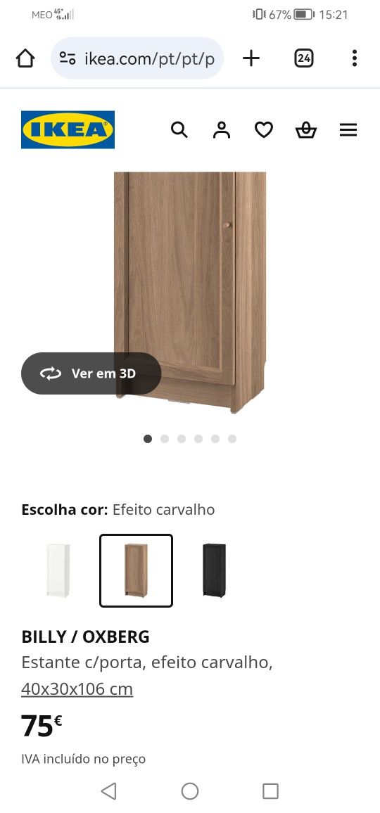 Estante billy ikea com porta
