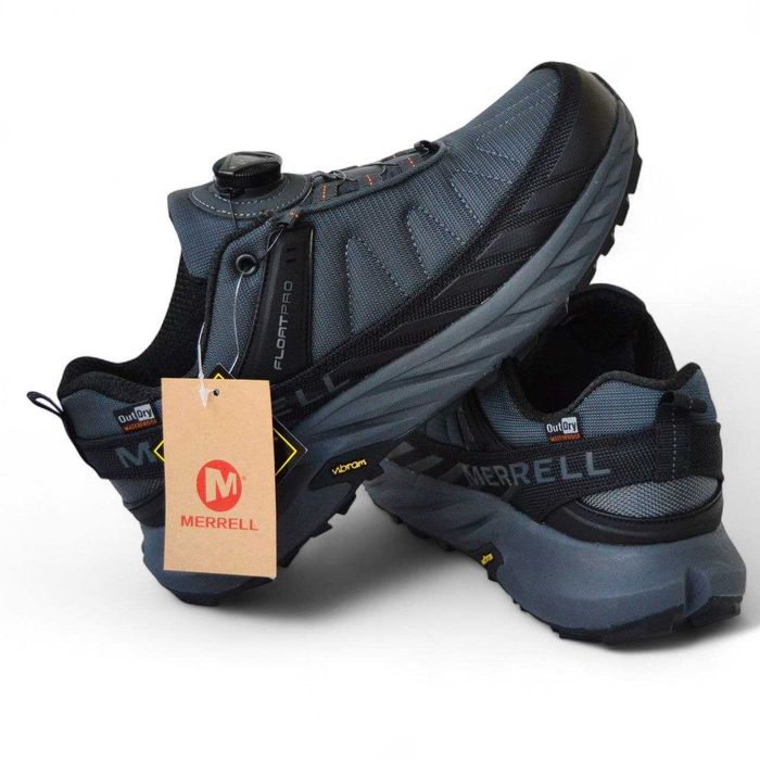 Merrell Flofit Pro boatm Waterproof Gray Black кросівки чоловічі термо
