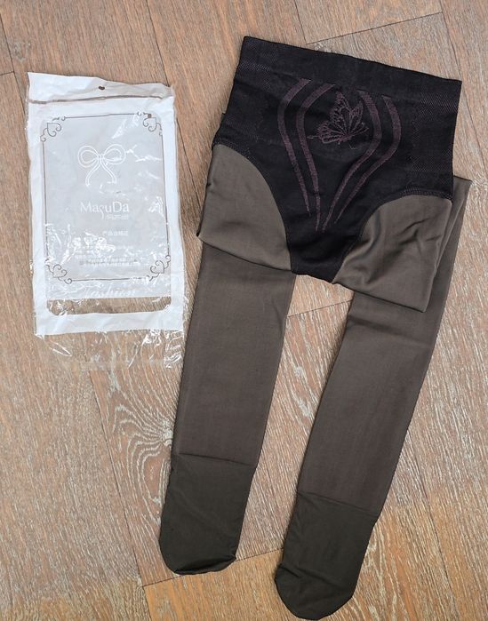 Утеплені колготи з ефектом капронки на флісі з утяжкою