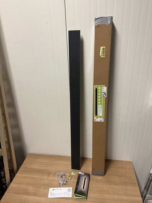 Lampa ścienna LED listwa na zewnątrz i wewnątrz AOEH czarna 115cm IP65
