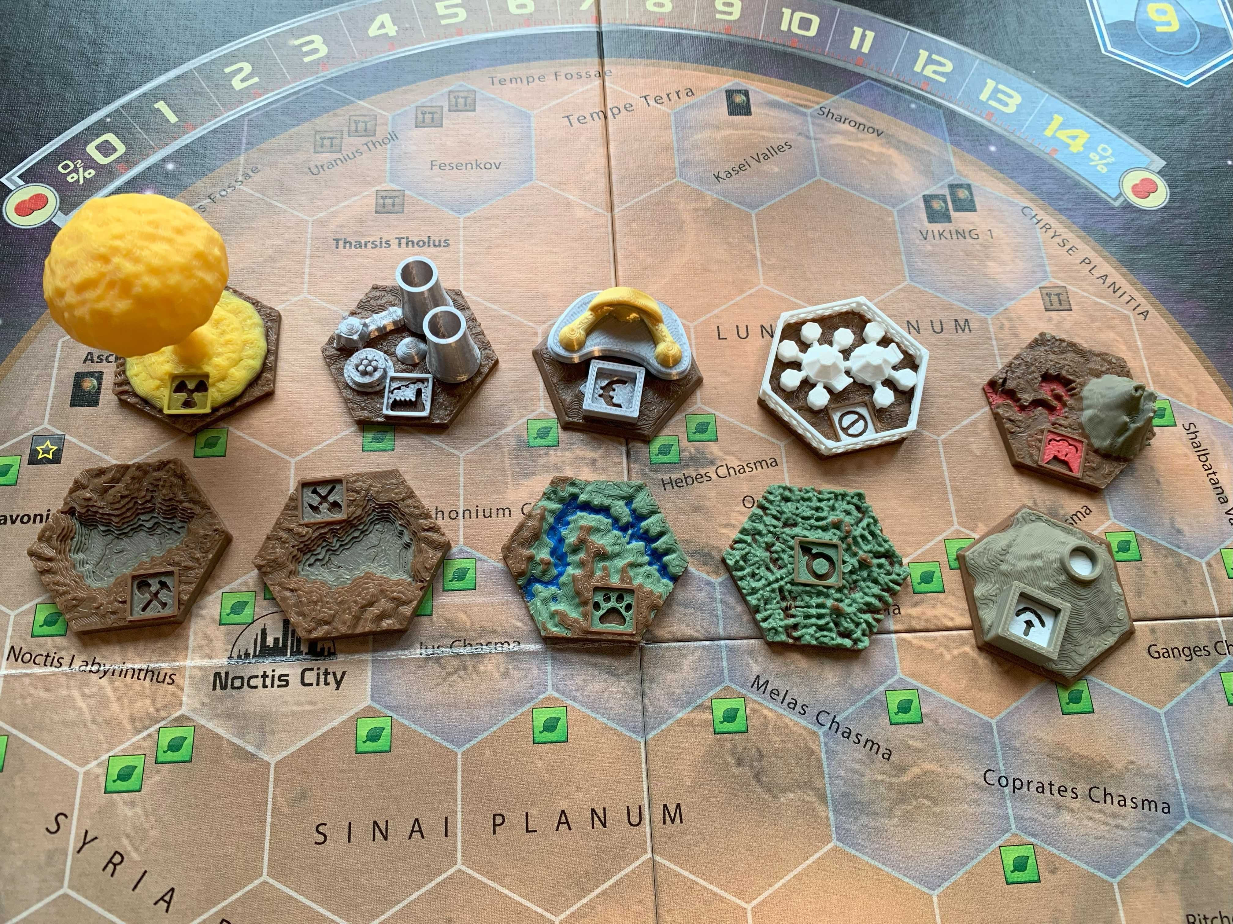 Terraformacja Marsa - dodatkowe Obszary Specjalne 3D / statki koloni