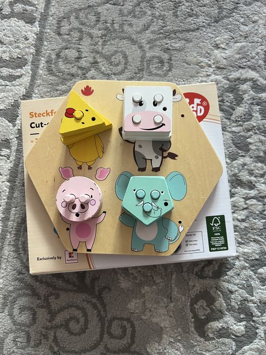 Гра скаладачка деревʼяна сортер фігури величини тварини