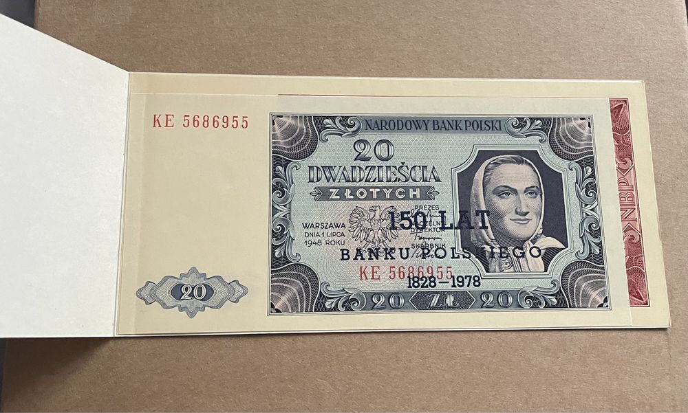 Banknoty 1948r 20zl 100zl.