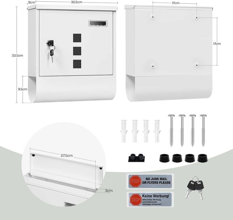Nowa skrzynka na listy / pocztowa / na kluczyk / WOLTU !A1584!