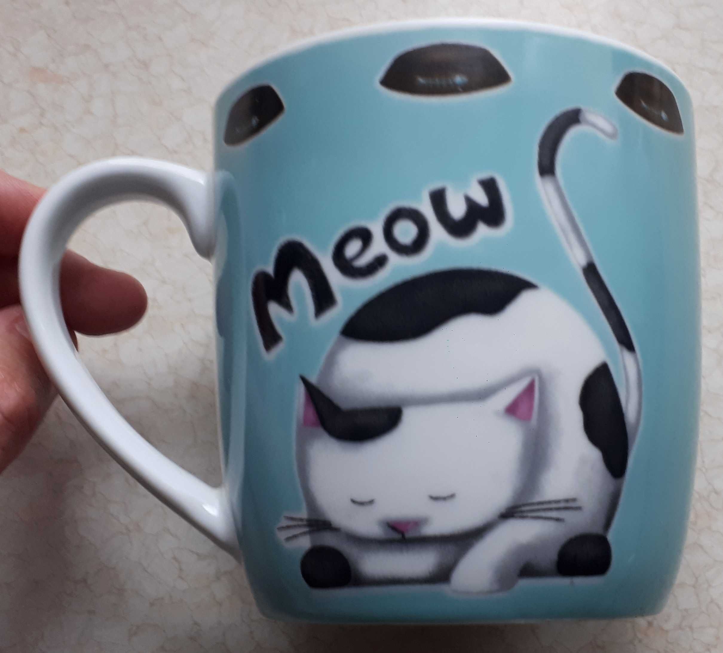 Kubek niebieski z kotkiem MEOW