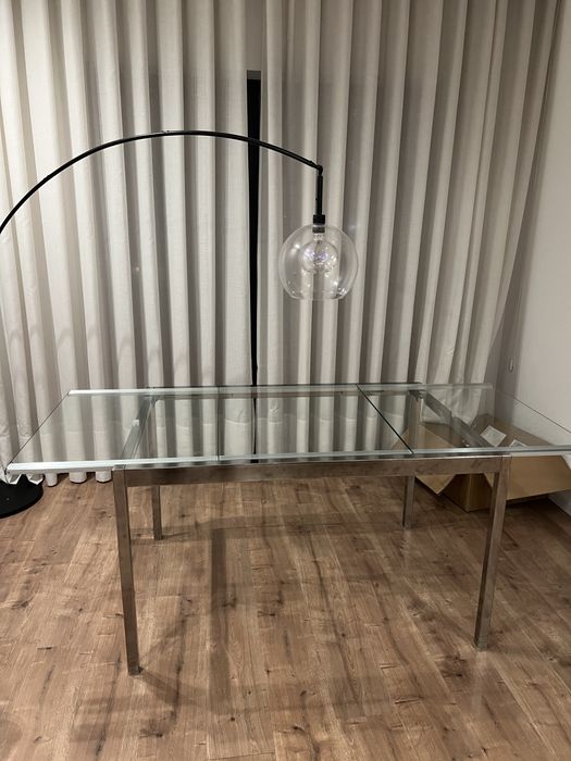 Mesa de vidro jantar extensivel