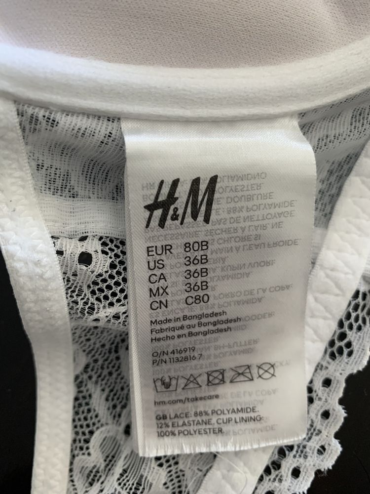 Soutien branco, H & M, como novo