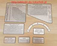 Tokarka TR 45 Tabliczka Tabliczki Tabela Gwintów