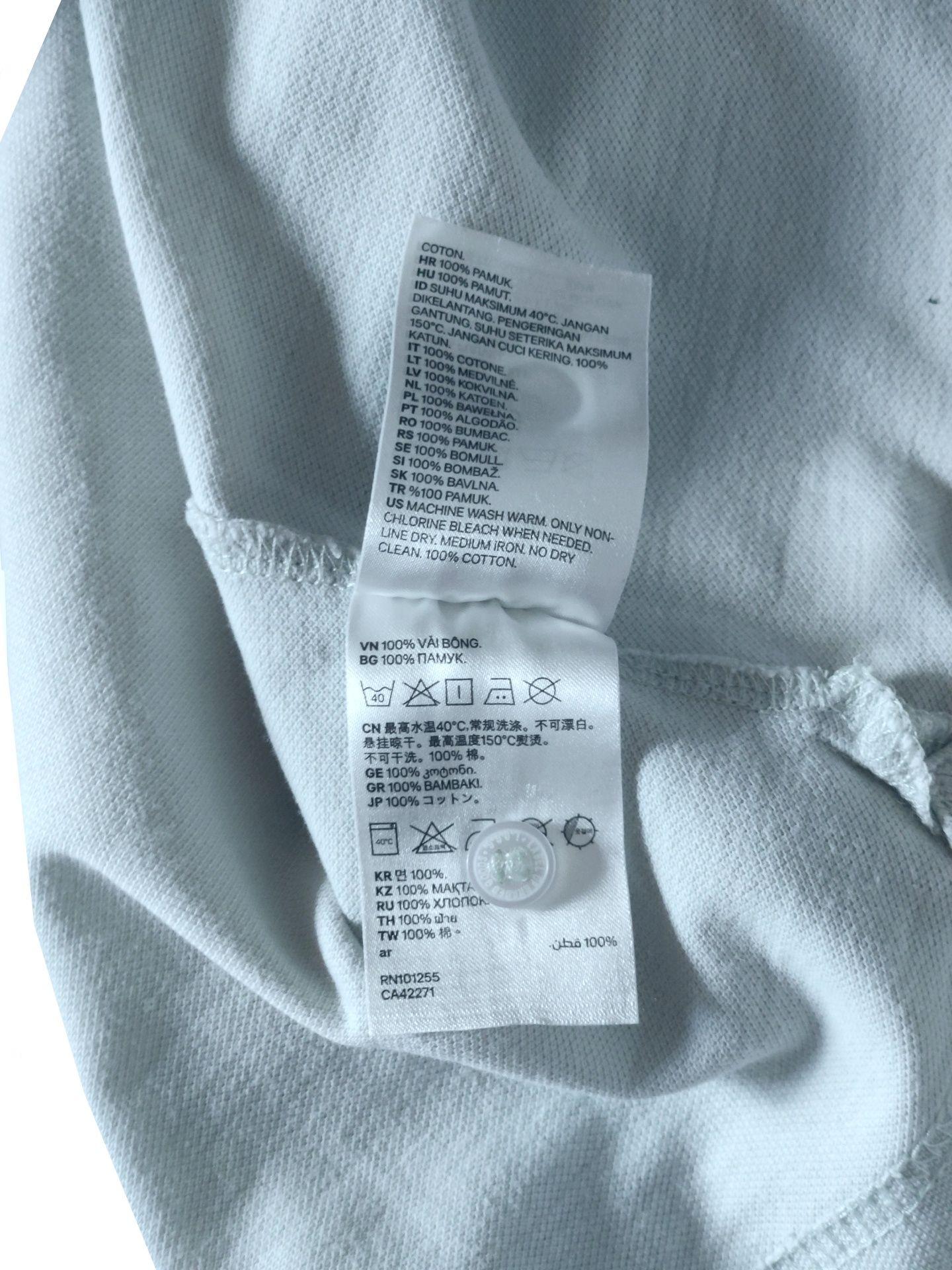 Błękitny t-shirt/koszulka – H&M (M)