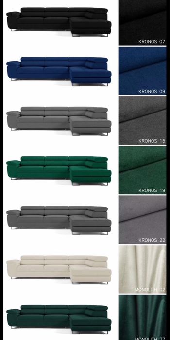 Naroznik Marko Funkcja spania Wybor tkaniny Fotel Pufa