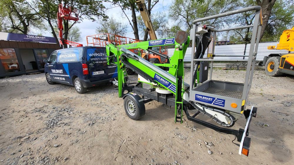 Podnośnik przegubowy koszowy nożycowy podest samojezdny zwyżka wynajem