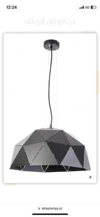 Lampa wisząca czarna loft origami