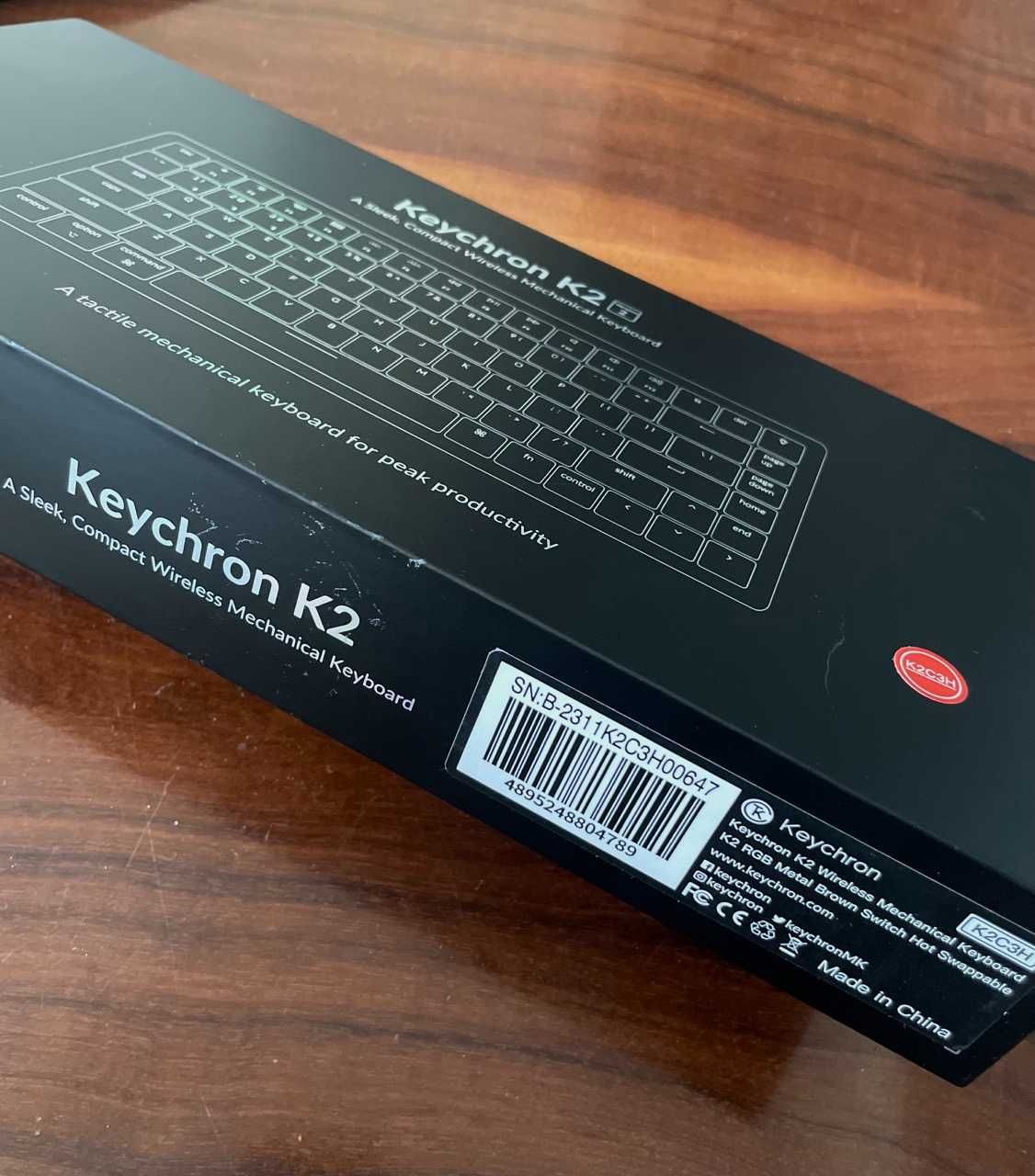 Keychron K2 V2 RGB Bluetooth Brown TKL jak nowa