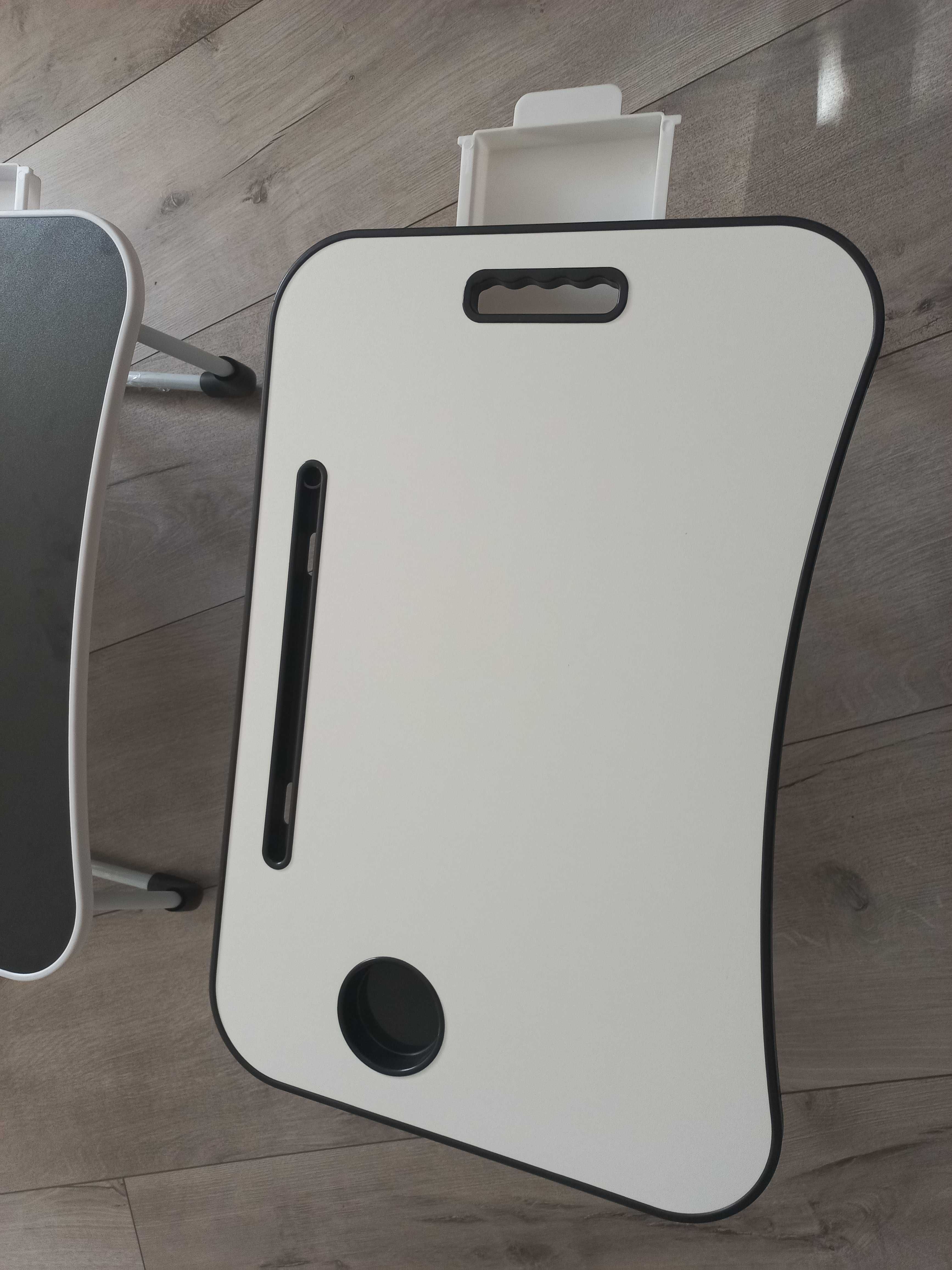 składany stolik przyłóżkowy z szufladą pod laptopa Flip