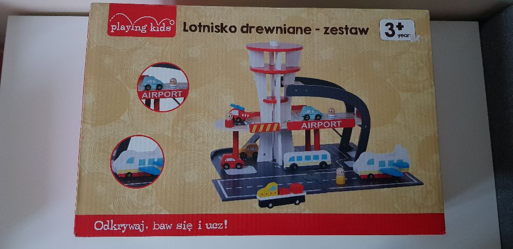 Nowe lotnisko drewniane zestaw zabawka edukacyjna