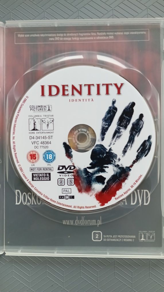 DVD / thriller / Tożsamość