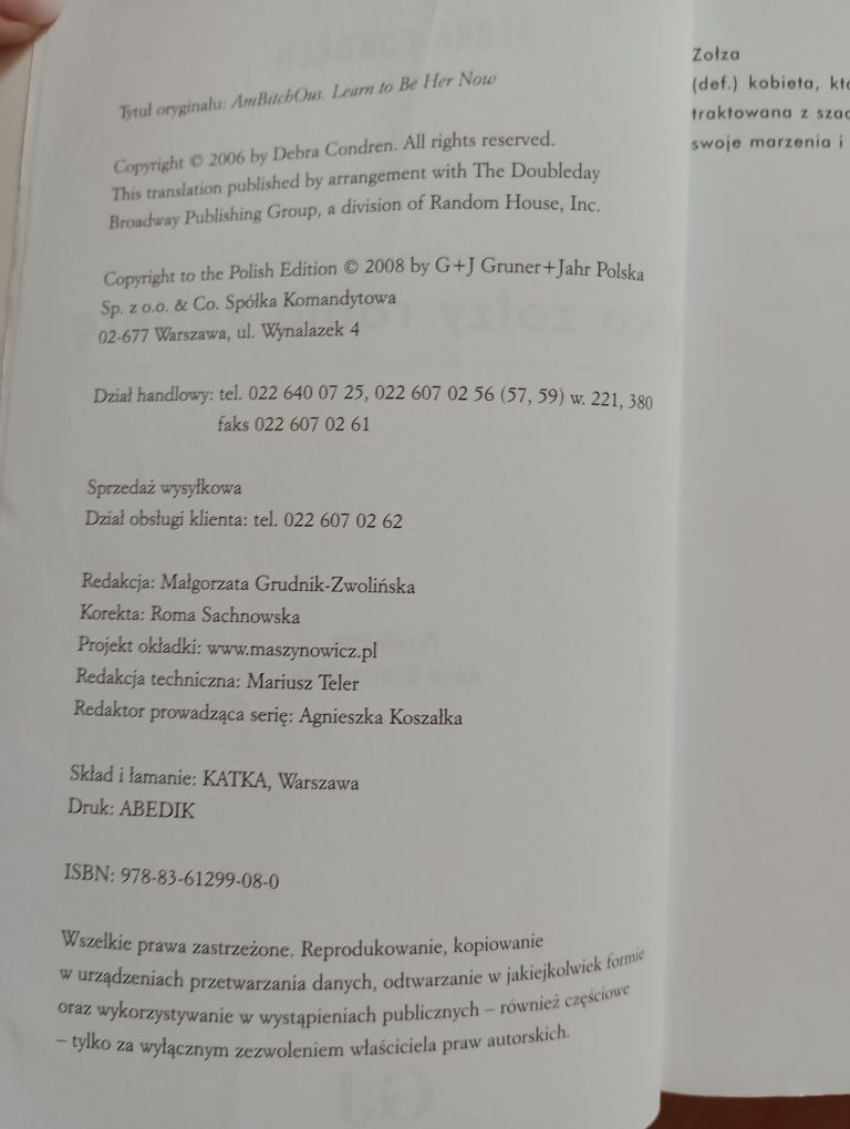 Tylko zołzy robią karierę Debra Condren