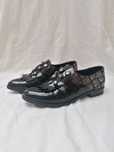 Mocassins Pretos com pormenores rose gold