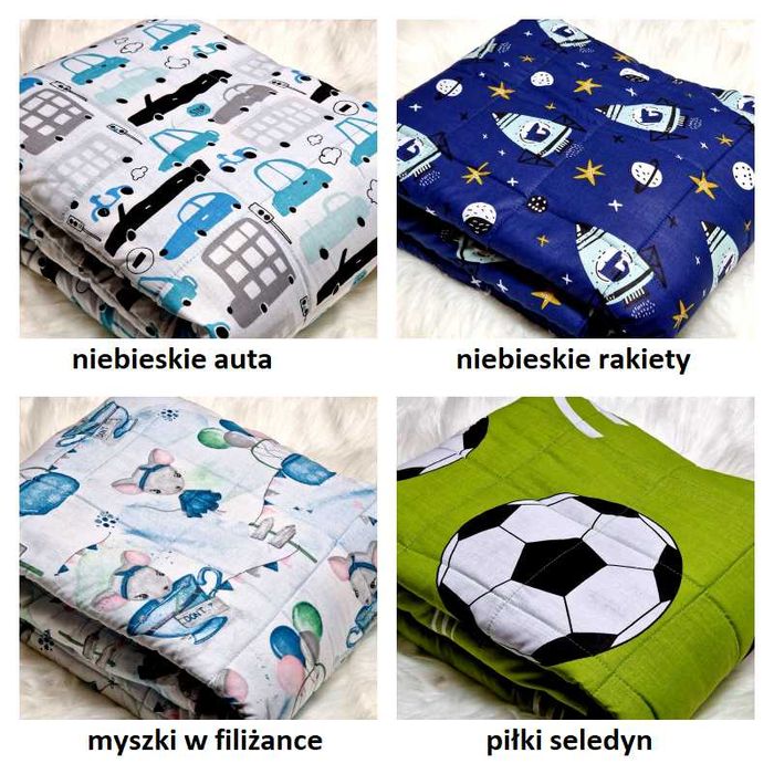 Kołdra obciążeniowa Koc sensoryczny dla dzieci 100x150 Terapeutyczny