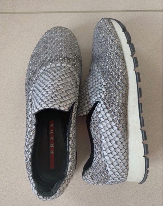 Tenisówki Prada jasne