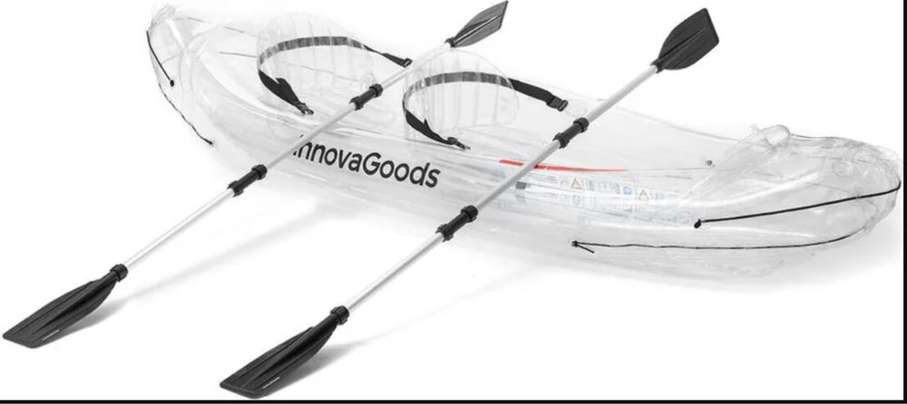 Nadmuchiwany przezroczysty kajak dla 2 osób InnovaGoods Paros 312cm