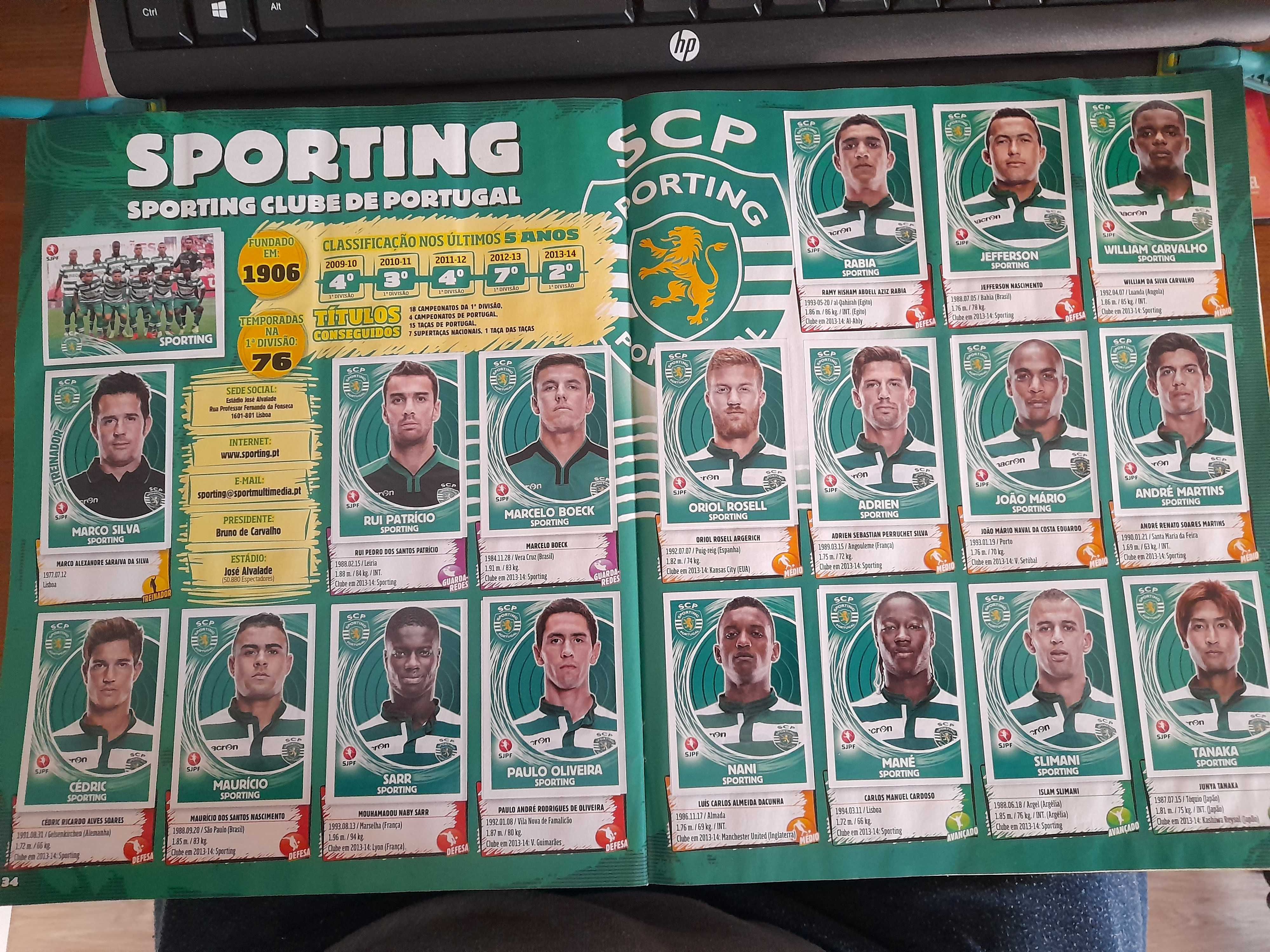 Coleções Panini  1º Liga 2014/2015 Portugal