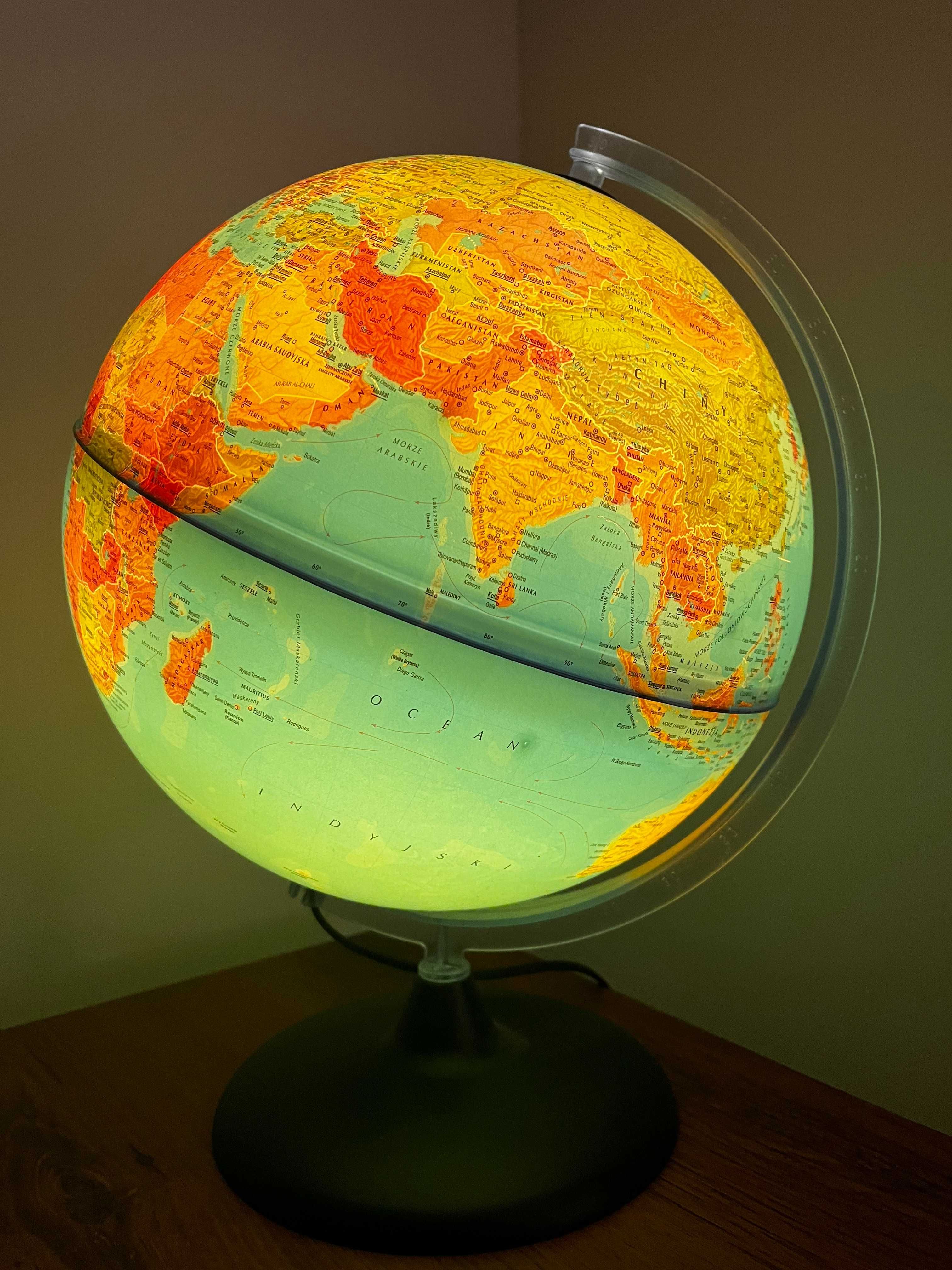Globus podświetlany , lampa nocna